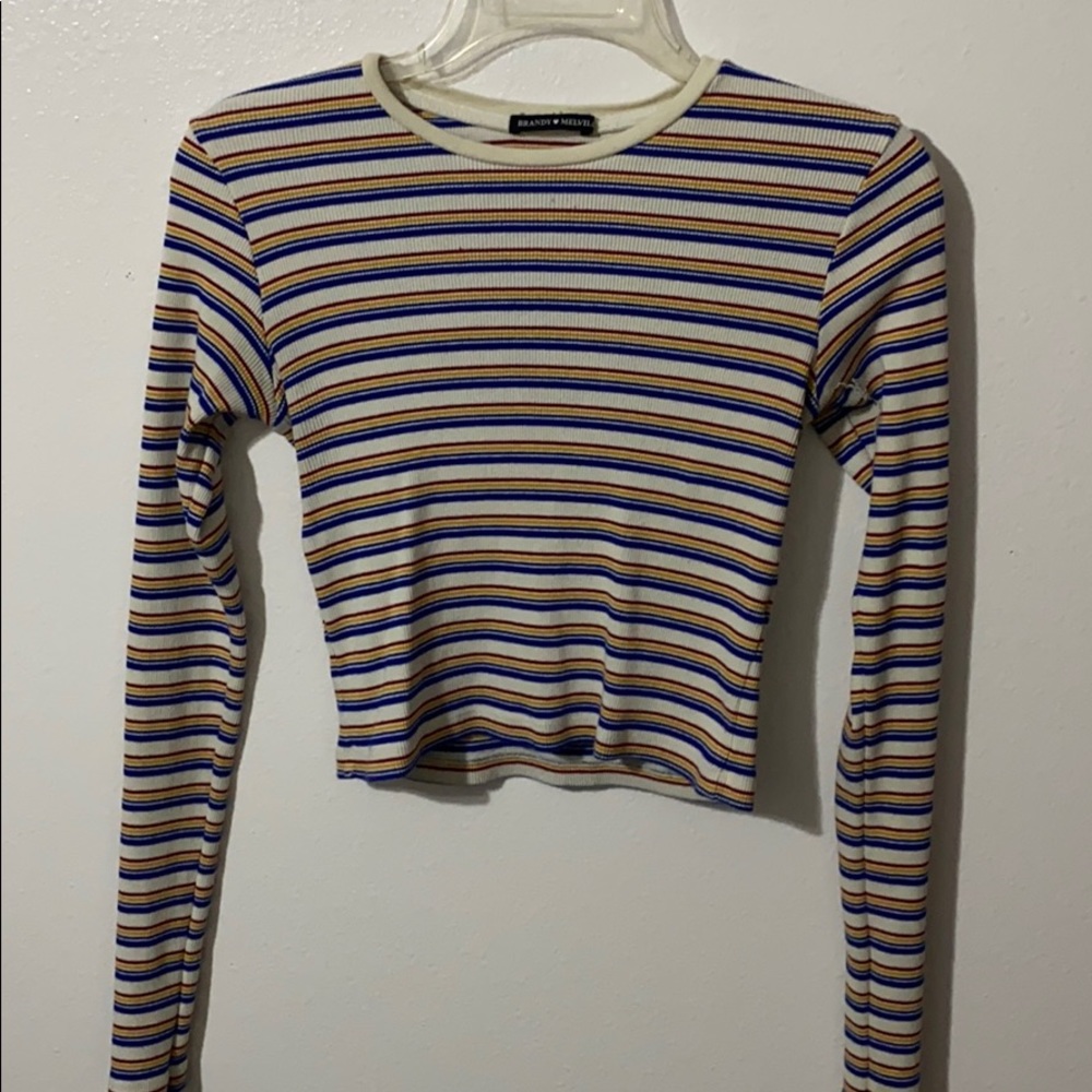 Brandy Melville striped crop top
